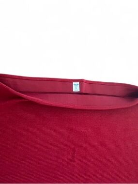 Women’s Red Ribbed Tube Skirt